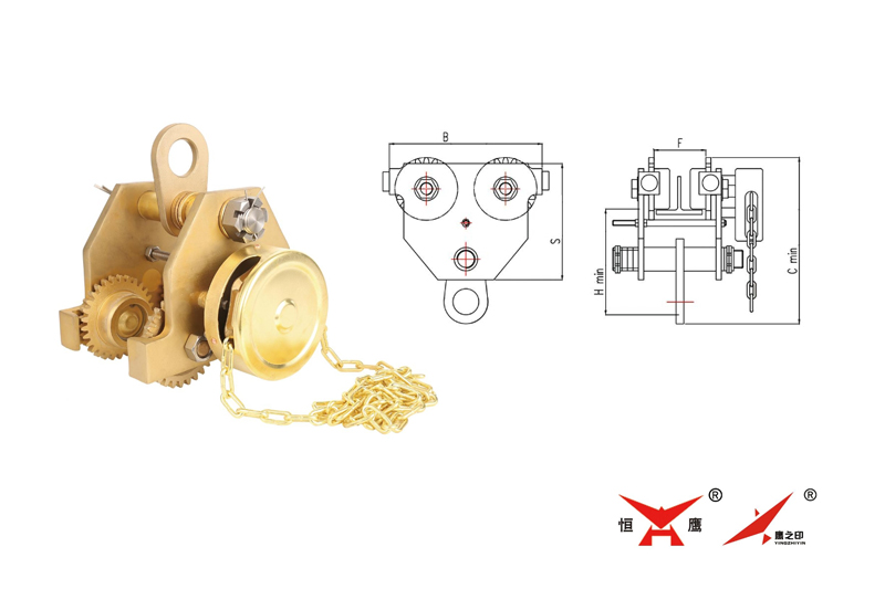 結構簡單，操作方便、輕巧型調運配套起重機械，以手鏈驅動起吊貨物